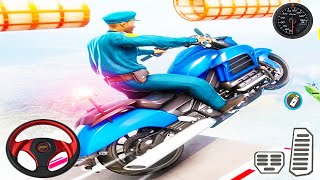 Police Bike Stunt Games - Android GamePlay #6 screenshot 4