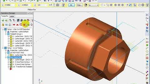 Mastercam X6 Multiaxis Lathe - 10 - Organize The Operations Manager. Post The NC Code.
