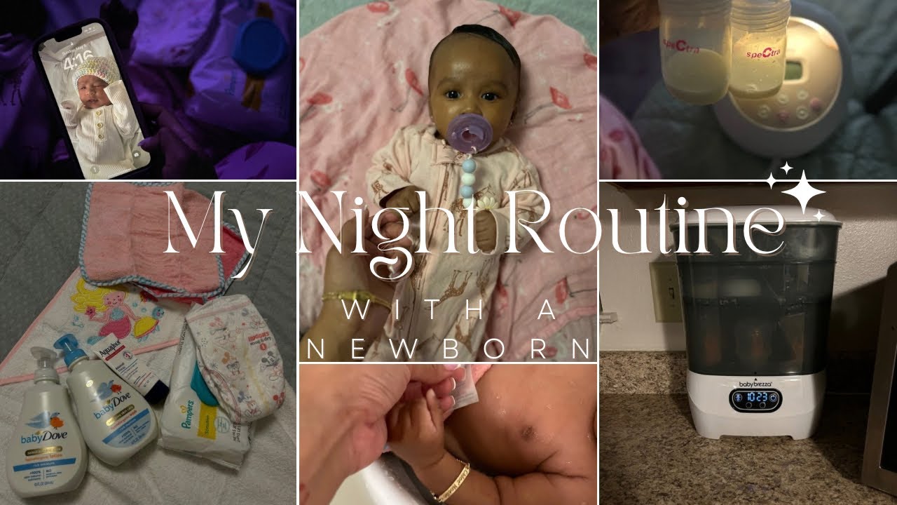 MY NEWBORN NIGHT ROUTINE| Breast feeding, Bath routine & more - YouTube