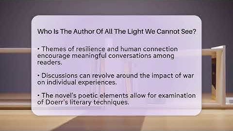 Who Is The Author Of All The Light We Cannot See? - The Prose Path