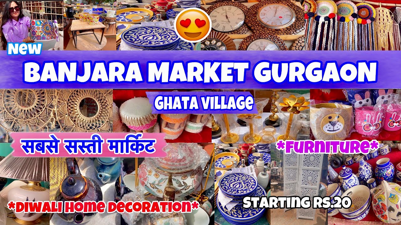 Banjara Market Gurgaon *New location 😍new Collection for home Decor
