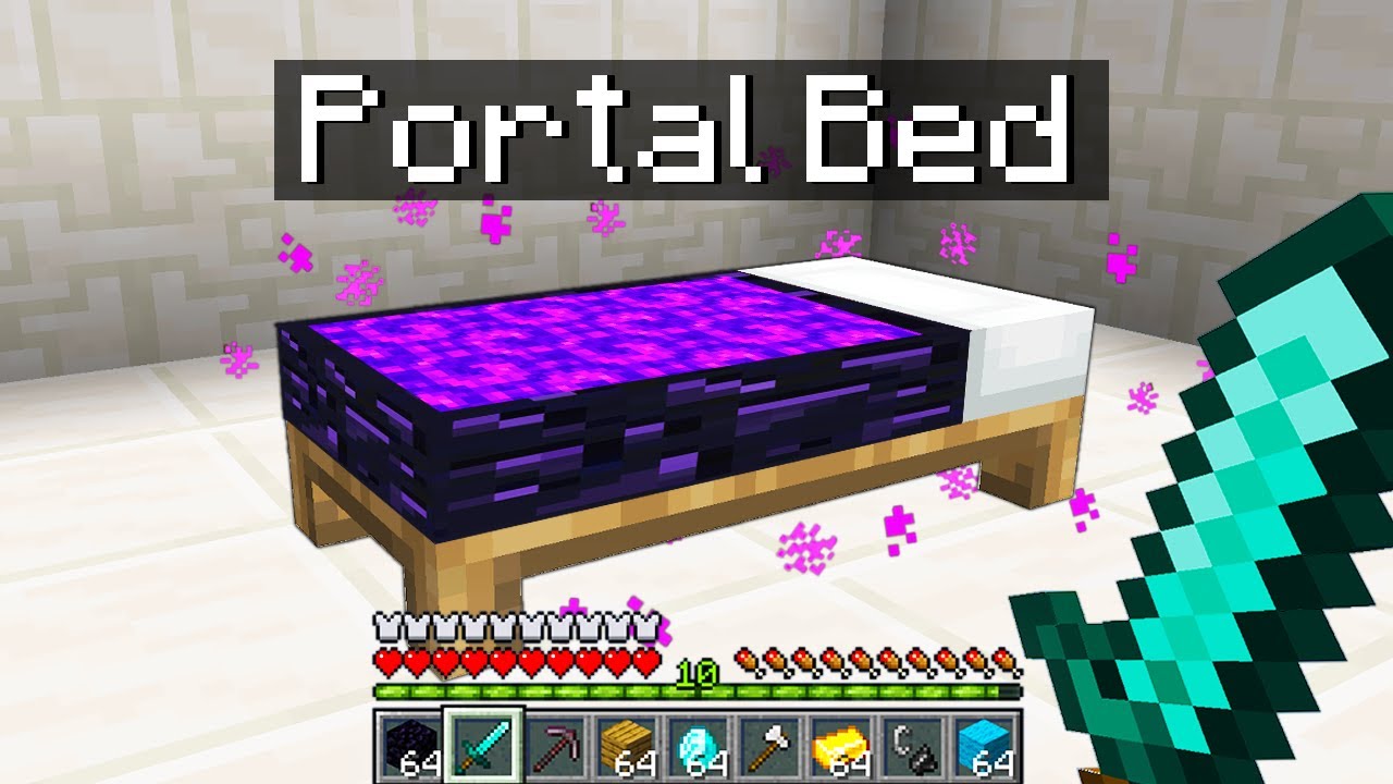 Minecraft Bedwars but my bed is secretly a portal...