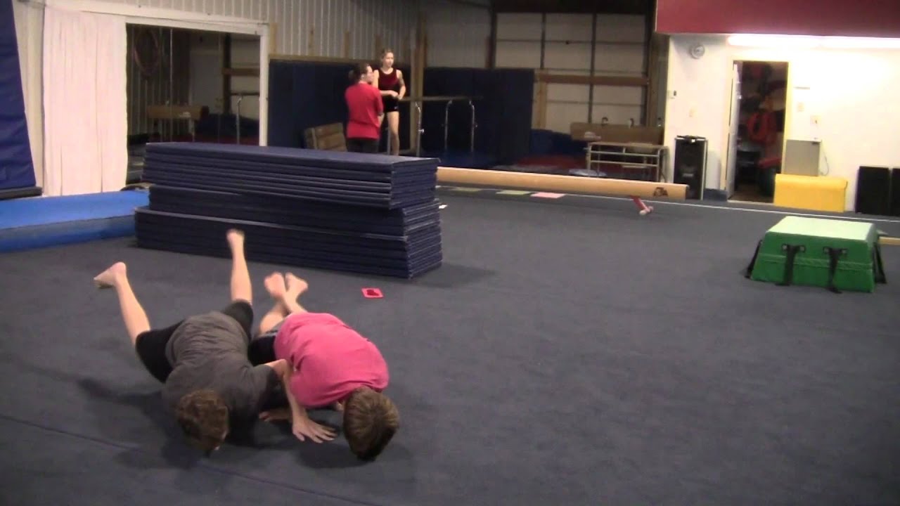 13 year olds doing flips at the gymnastics center YouTube