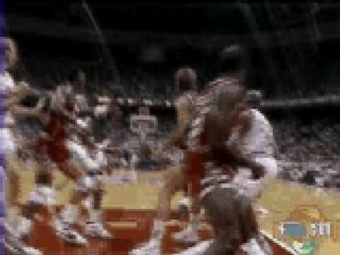 Michael Jordan rebound and pass to Charles Barkley...