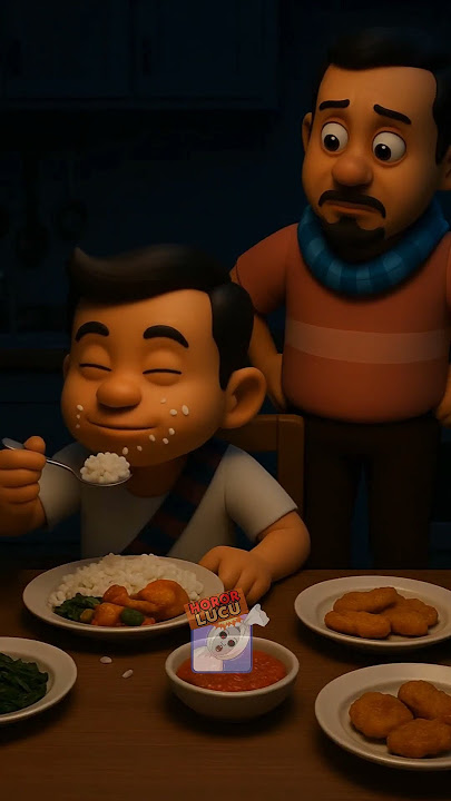 Mulkidi is surprised by Jono's way of eating #funny #animation #funnycartoon #animationmeme #ai