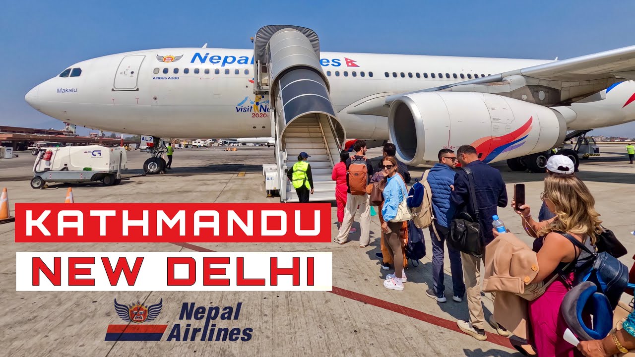 🇳🇵 NEPAL Airlines to INDIA 🇮🇳 | Airbus A330 - Kathmandu to Delhi [FULL FLIGHT REPORT]