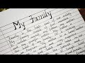 An Essay on My Family-Essay Writing/My Family Essay/English Essays for kids/Neat english handwriting