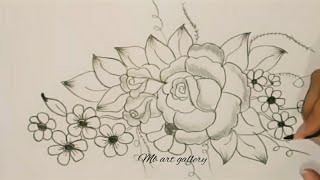 how to draw flower easy//how to draw flower pot/flower