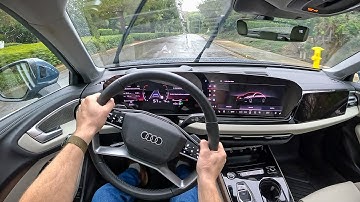 2025 Audi A5 Prestige - POV Rainy Test Drive (Binaural Audio)