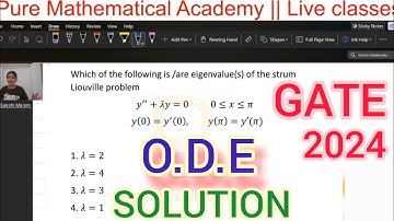 GATE 2024 ODE Solution || GATE 2024 Mathematics ODE Solution | GATE 2024 Maths Solution | Q.No 42
