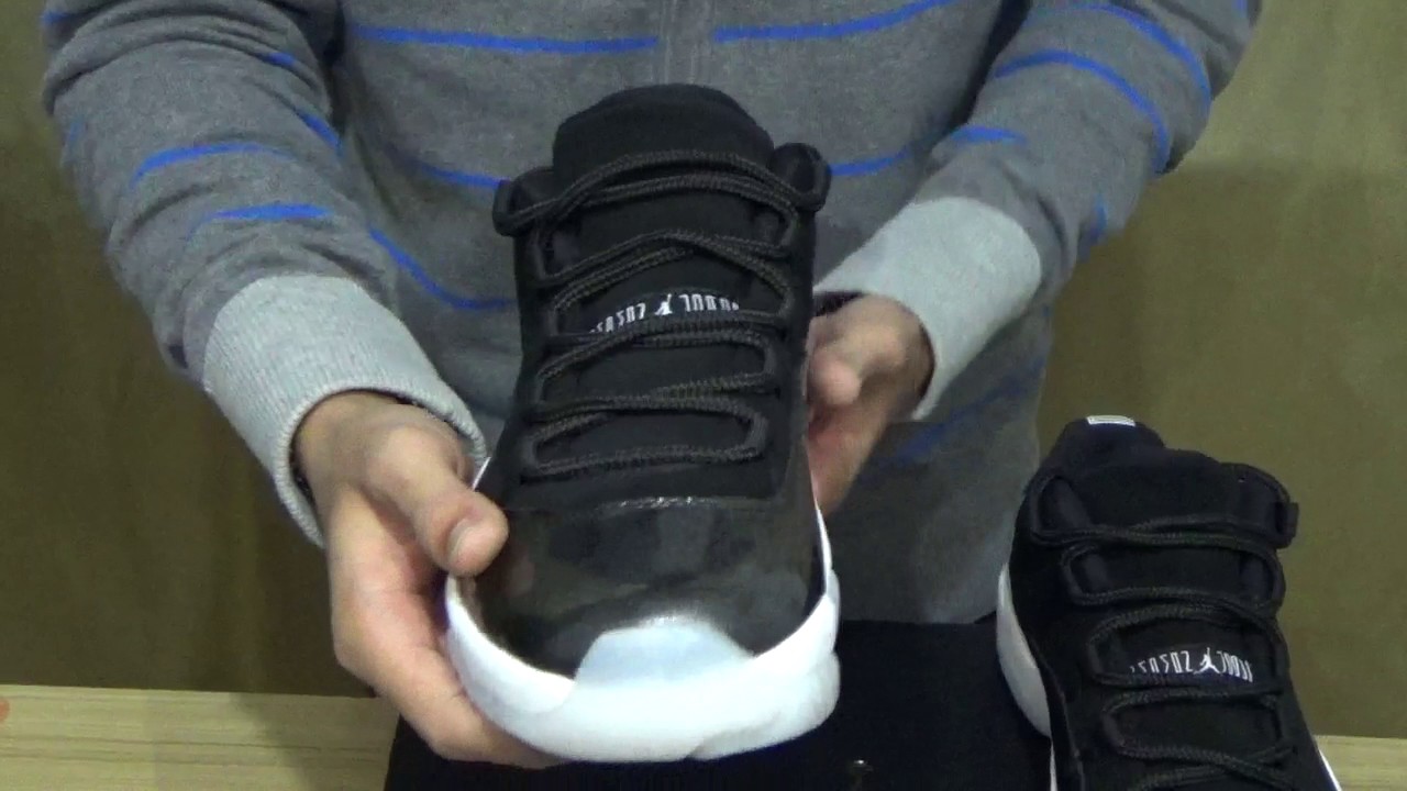 jordan 11 low barons on feet