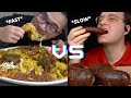 Mukbangers FAST VS SLOW EATING 😱