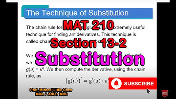 MAT 210   Section 13-2 Substitution