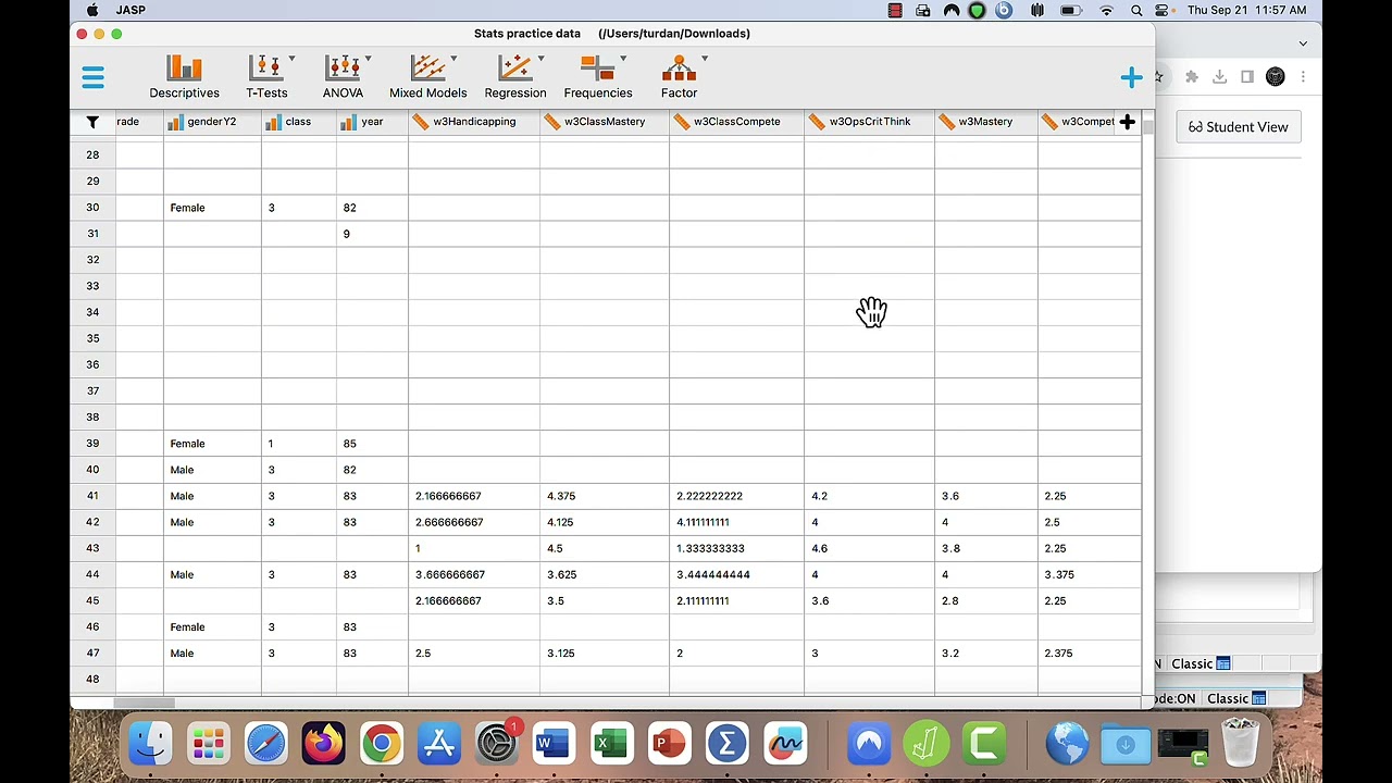 Multipe regression in JASP