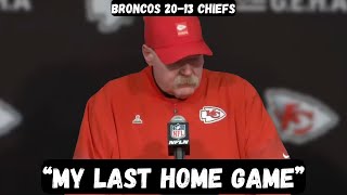 Andy Reid EMOTIONAL after LAST HOME GAME - Post Game Press Conference - Broncos vs Chiefs