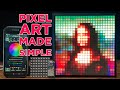 How to make custom pixel art with no code on any led grid  glowbit matrix with wled  esp32esp8266