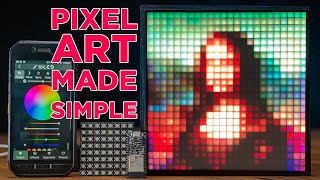 How to make Custom Pixel Art with NO CODE on Any LED Grid  GlowBit Matrix With WLED & ESP32/ESP8266