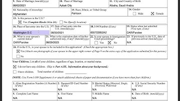 USA Asylum Form (I-589) filling Step by step/تشریح و خانه پری فورم پناهندگی ایالات متحده امریکا