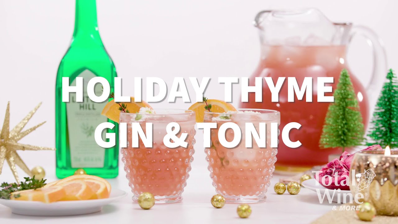 Holiday Thyme Gin & Tonic Cocktail Recipe YouTube