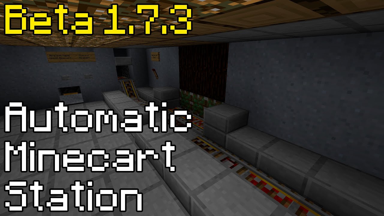 Automatic Minecart & Chest Minecart Station for Minecraft Beta 1.7.3