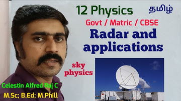 Radar|RADAR|applications|communication|Unit 10|12 Physics|Tamil|sky physics
