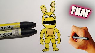 How to Draw adventure Plushtrap from Five Nights at Freddy's FNAF World drawing lesson