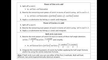 7.2 Trigonometric Integrals
