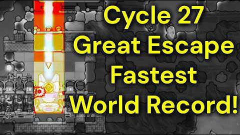 I Beat Great Escape in 27 Cycles! #1 World Record Oxygen Not Included Speedrun