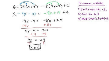 REV.1 Distributive Property with Negatives Practice Problem