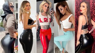 Top trending faux leather & latex leggings pants ideas #trending #latex #leatherpants #leggings#look