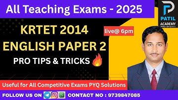 KRTET  English PYQs🔥| PSTR/TET/GPSTR/HSTR/SSC | Target  Teaching Exams | Shivashankar Prasad Sir