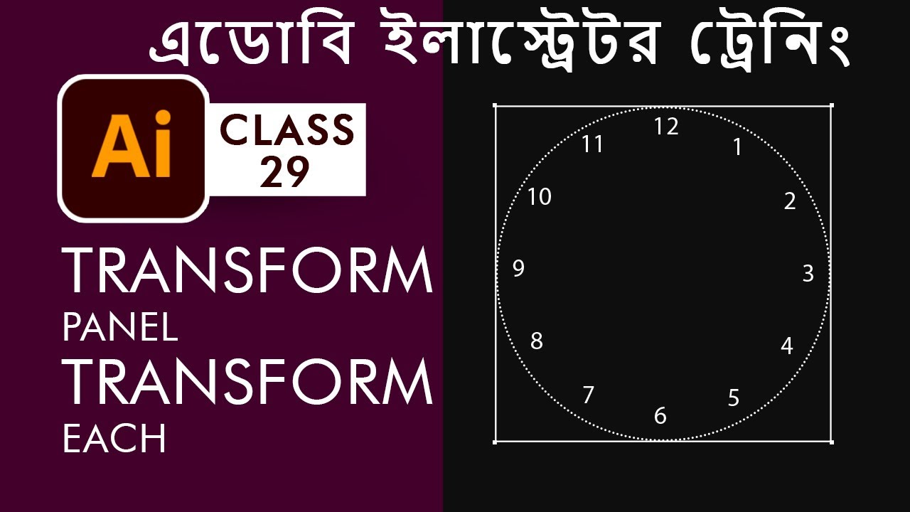 Adobe Illustrator training - Class 29 - Transform panel and transform ...