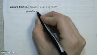 Lesson 3.6 Solving Trig Equations, Example 4