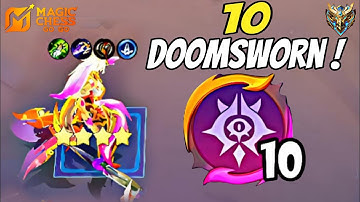 10 DOOMSWORN SYNERGY ACTIVATED 🔥 MOSKOV COMMANDER - MAGIC CHESS GO GO   S3 META