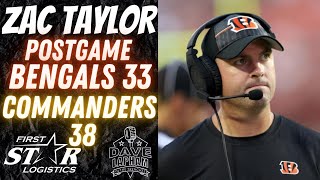 Bengals Head Coach Zac Taylor | Postgame After Bengals Lose to Commanders 38-33