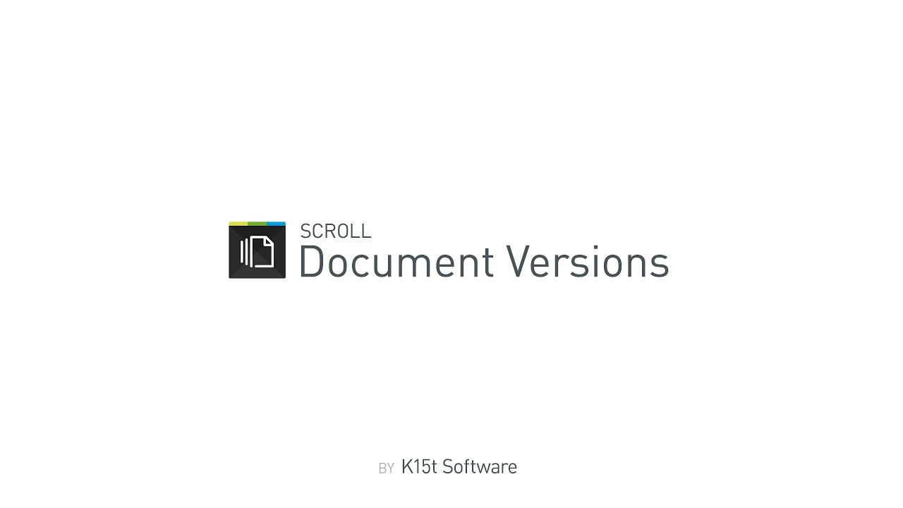 Scroll Document Versions for Confluence – Codegeist 2017 Submission ...