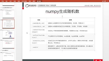 21 数据分析丨06 numpy中的nan和常用方法丨02numpy中的随机方法