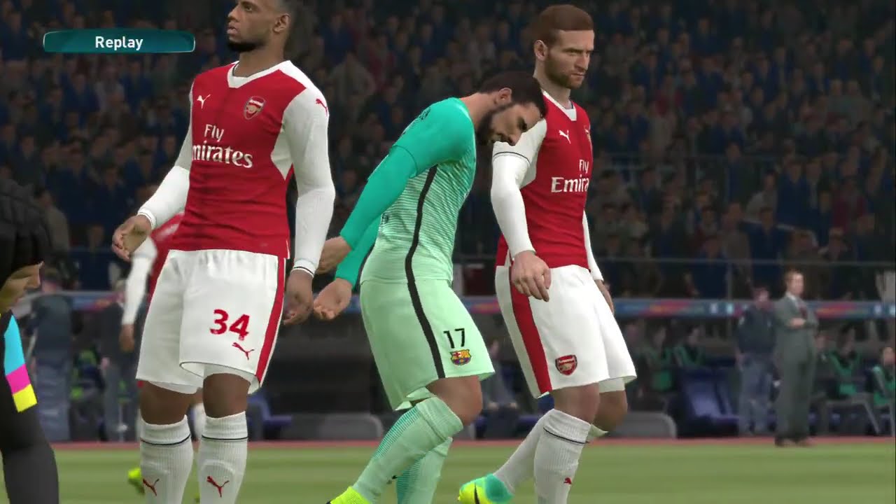 Barcelona vs Aresenal PES 2017 Football Gameplay 