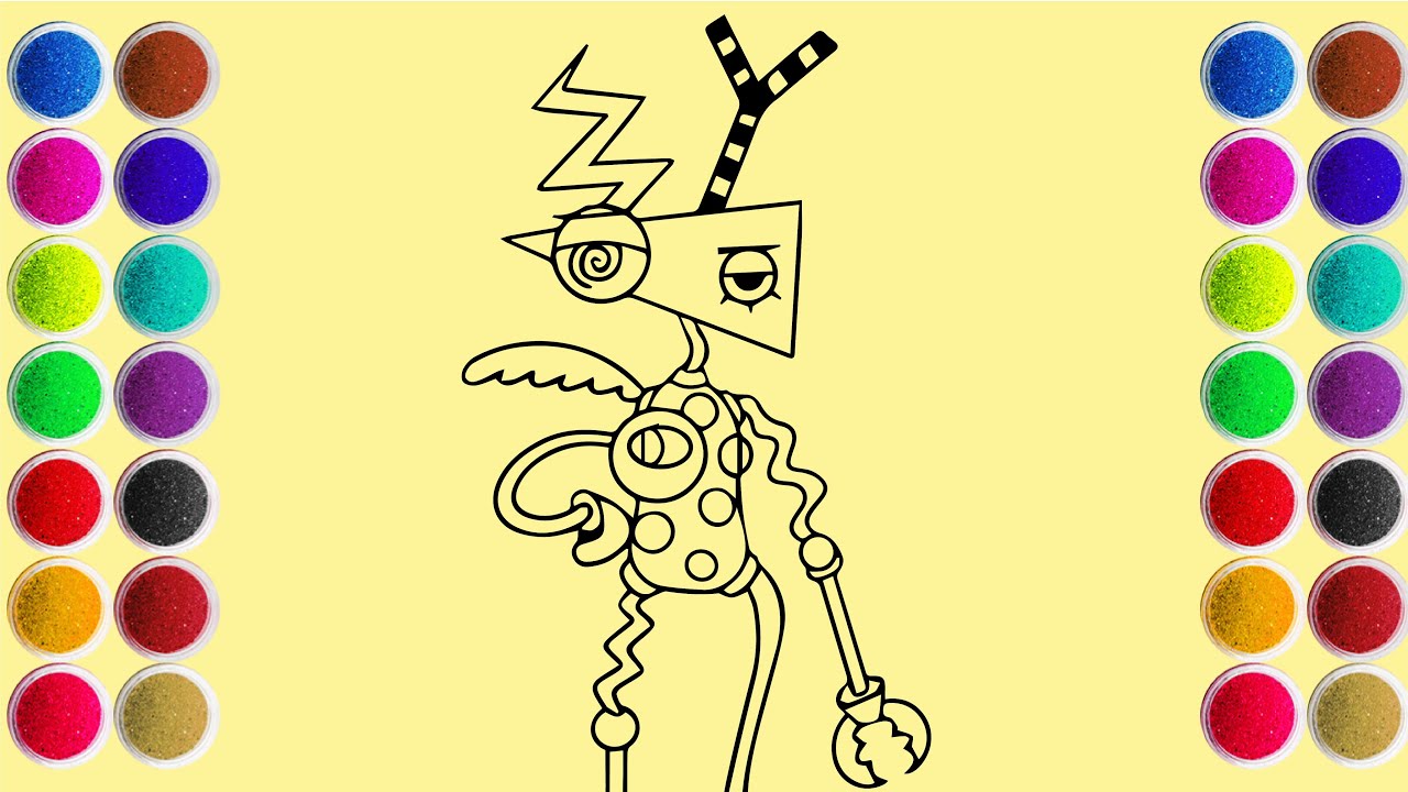 Draw and Coloring The Amazing Digital Circus - Zooble - Sand Painting