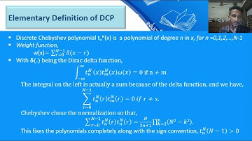 Discrete Chebyshev Polynomials