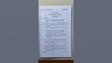 IGNOU | BCOC131 | FINANCIAL ACCOUNTING | B.com.(CBCS) | Term end examination June 2022