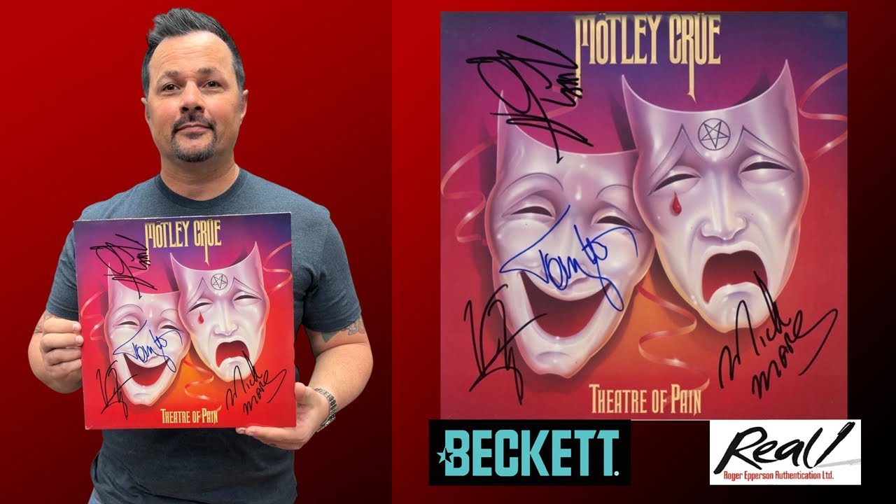 Motley Crue Signed 1985 “Theatre of Pain” Promotional Album with Beckett/BAS & Epperson/REAL LOAs