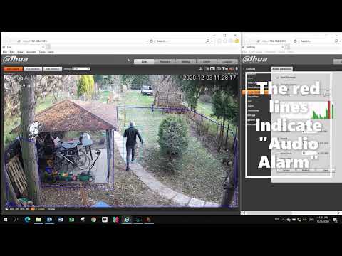 Dahua LiteAI IPC-HFW3541T-ZAS and Audio Alarm test built-in microphone
