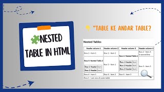Celebrity HTML Me Table Ke Andar Table 😵 | Nested Table in HTML Explained | Web Development for Beginners Net Worth