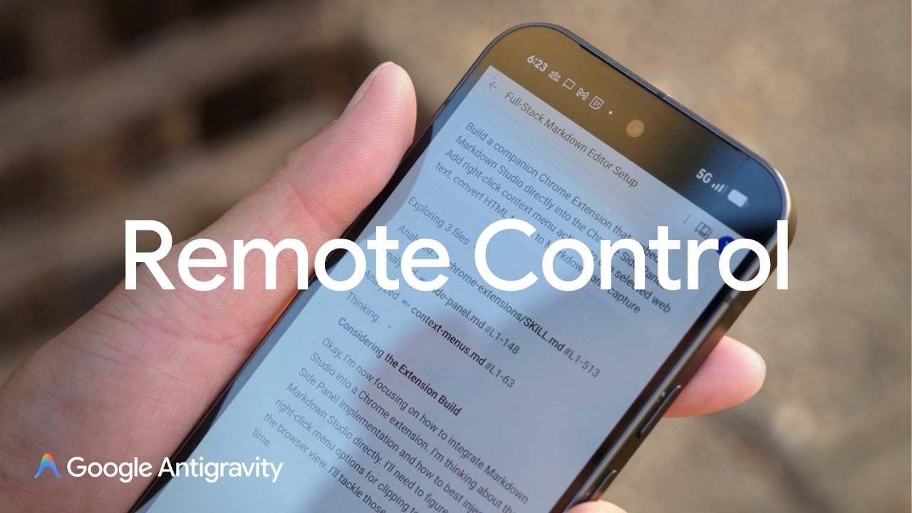 Anti-gravity Remote Control: あらゆるデバイスでAgentを自在に操る究極の連携ツールのYouTubeサムネイル