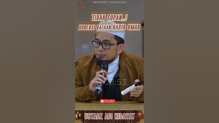 TIDAK SOPAN.. KOREKSI BACAAN HABIB UMAR - USTADZ ADI HIDAYAT #shorts #adihidayat #ustadzadihidayat