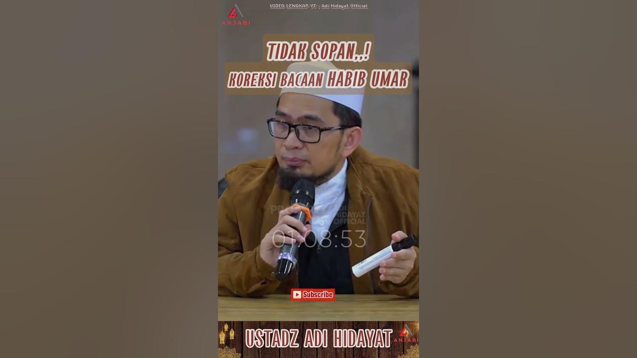 TIDAK SOPAN.. KOREKSI BACAAN HABIB UMAR - USTADZ ADI HIDAYAT #shorts #adihidayat #ustadzadihidayat