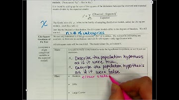 AP Statistics - Lesson 11.1 Video Notes A