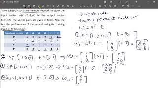 soft-computing :hetero associative memory network screenshot 2