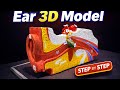 ear model project easy with cardboard and clay  Nakul Sahu Art